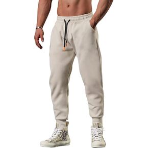 BUXKR Mens Casual Joggers Sweatpants Gym Workout Running Pants Drawstring Tapered Track Pants with Pockets