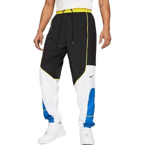 Nike Throwback Men's Basketball Pants CV1914-013 L (Black/White/Yellow)