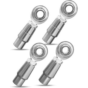 2 Set 3/8 x 3/8-24 Heim Joints Rod End Kit,.058 Heim Joint Panhard Bar Kit LH + RH，Economy Bungs Rod End Heim Joint Kit with Tube Adapters and Jam Nuts