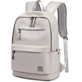 weiatas Leather Laptop Backpack for Men Women Work, Lightweight School Backpack Bookbag for College Students, Waterproof Casual Daypack Travel Computer Backpack fits 15.6 (Brown)