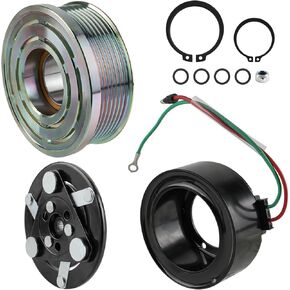 AC Compressor Clutch Kit Compatible with Honda Civic 2006 2007 2008 2009 2010 2011 1.8L L4 Ac Clutch with Pulley Electromagnetic Coil Front Plate CO4918AC 98555 97555 38810RNAA01 38810RNAA0