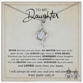 To My Daughter Necklace from Dad, 925 Sterling Silver Necklace, Daughter Gifts, Jewelry for Daughter, Father to Daughter Necklace