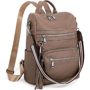 YALUXE Genuine Leather Backpack Purse for Women Fashion Daypack with Multiple Pockets in Saudi Arabia