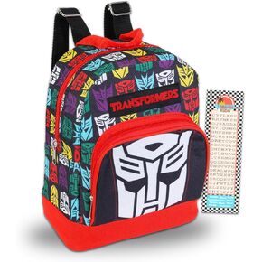 Transformers Mini Backpack for Women Set - 10" Canvas Transformers Backpack with Front Pocket and Bookmark | Transformers Backpack Purse Bundle