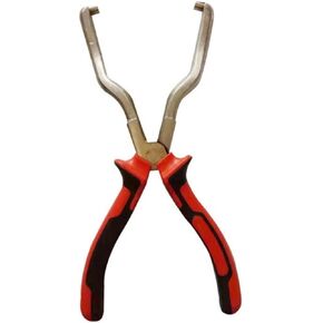 1Pcs Electrical Disconnect Pliers，Electrical Connector Disconnect Pliers，Fuel Line Petrol Clip，Long Spark Plug Removal Pliers，Removal Pliers Tool（Black/Red）