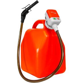 TERA PUMP - Auto Stop Fuel Transfer Pump - with Universal Built-in Adapter, 39" Strong Vinyl Hose for Gasoline, Diesel, E85, E15, Powerful Transfer at 2.7 Gallons per Min