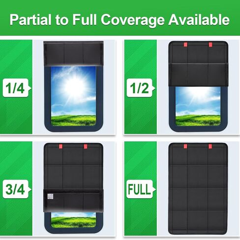 Spurtar RV Accessories Magnetic Door Window Shade Magnetic Foldable RV Accessories for Inside, 25" x 16" Blackout Shades RV Blinds, Black Out Screen Door Protector, Must Have Camper Accessories in Kuwait