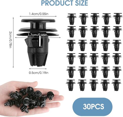 30 قطعة من مشابك تثبيت الضوء الخلفي للسيارات، مشابك تثبيت لوحة الزخرفة الداخلية المتوافقة مع دودج 2007-2022 رام 1500 2500 3500 4500، استبدال الجزء # 68061648AA in Kuwait