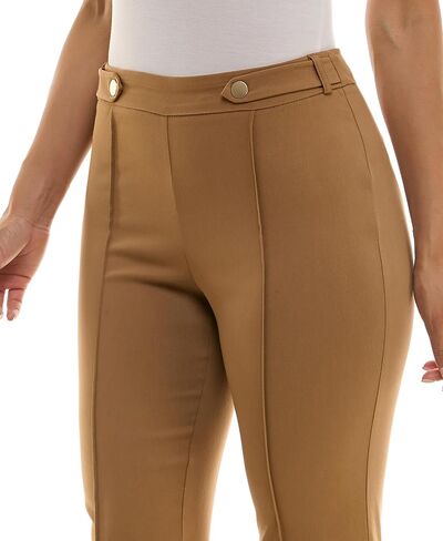 Zac & Rachel Women's Pull-on Ankle Length Pant with Front Seam and Waist Button Tab's in Kuwait