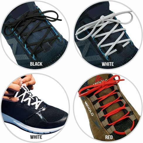 FOOTMATTERS No Tie Flat Stretch Shoe Laces - 3 pairs in Kuwait
