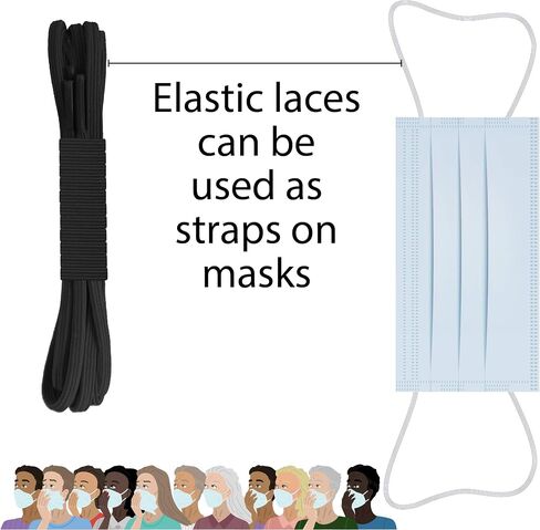 FOOTMATTERS No Tie Flat Stretch Shoe Laces - 3 pairs in Kuwait