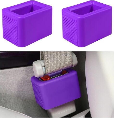 2 PCS Seat Belt Buckle Holder, Silicone Seatbelt Buckle Booster for Easy Access, Seat Belt Buckle Fixer Makes Receptacle Stand Upright and Stable for Kids, Car Accessories (Pink) in Saudi Arabia