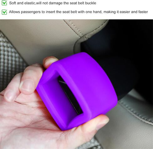 2 PCS Seat Belt Buckle Holder, Silicone Seatbelt Buckle Booster for Easy Access, Seat Belt Buckle Fixer Makes Receptacle Stand Upright and Stable for Kids, Car Accessories (Pink) in Saudi Arabia