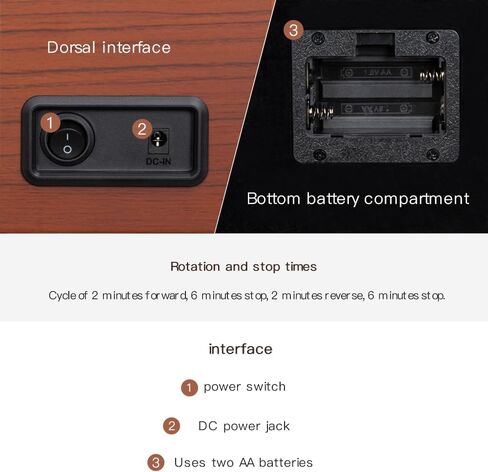 Automatic Watch Winder with Quiet Japanese Motor,AC Adapter or Battery Powered,Premium Leather Exterior and Soft Flexible Watch Pillows for Men's and Women's Watches in Saudi Arabia