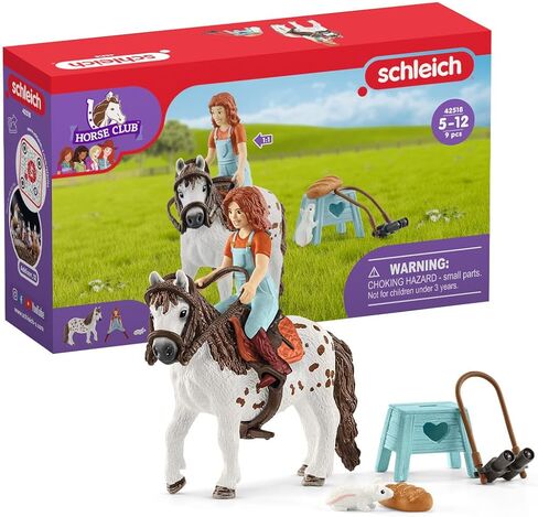 Schleich Horse Club, 9-Piece Playset, Horse Toys for Girls and Boys 5-12 Years Old Mia and Spotty in Saudi Arabia
