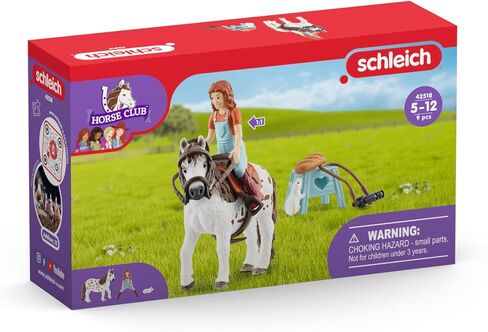 Schleich Horse Club, 9-Piece Playset, Horse Toys for Girls and Boys 5-12 Years Old Mia and Spotty in Saudi Arabia