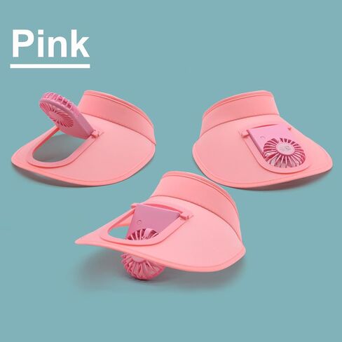 Sun Visors Hat with Fan for Women - Fan Visor Hat - Three-Speed Adjustment and Large Area Sun Protection in Saudi Arabia
