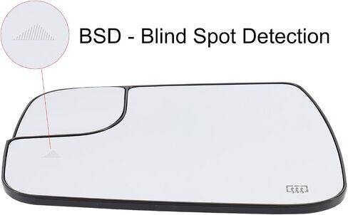 Driver Side Mirror Replacement for 2019 2020 2021 2022 2023 Dodge Ram 1500 2500 with BSD Heated Left Side Mirror Glass Replacement w/o Atuo Dimming in Saudi Arabia