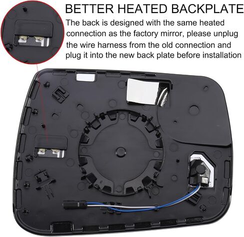 Driver Side Mirror Replacement for 2019 2020 2021 2022 2023 Dodge Ram 1500 2500 with BSD Heated Left Side Mirror Glass Replacement w/o Atuo Dimming in Saudi Arabia