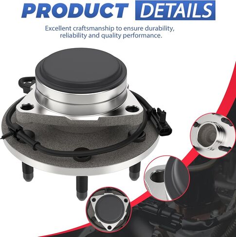 2 قطعة 515053 (نماذج 2WD فقط) مجموعة محمل محور العجلة الأمامية 6 العروات ث/ABS متوافق مع 2000-2006 تشيفي تاهو/ 2001-2006 جي إم سي سييرا 1500 in Saudi Arabia
