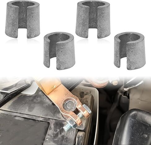 زوجان من حشوات عمود البطارية - محول طرفي بطارية من سبائك الرصاص العالمي للبريد الإيجابي والسلبي، محولات عمود محول طرفية بطارية السيارة، ملحقات السيارة in Kuwait