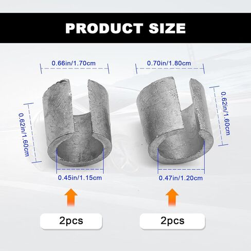 زوجان من حشوات عمود البطارية - محول طرفي بطارية من سبائك الرصاص العالمي للبريد الإيجابي والسلبي، محولات عمود محول طرفية بطارية السيارة، ملحقات السيارة in Kuwait