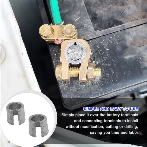 زوجان من حشوات عمود البطارية - محول طرفي بطارية من سبائك الرصاص العالمي للبريد الإيجابي والسلبي، محولات عمود محول طرفية بطارية السيارة، ملحقات السيارة in Kuwait