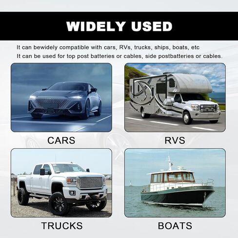 زوجان من حشوات عمود البطارية - محول طرفي بطارية من سبائك الرصاص العالمي للبريد الإيجابي والسلبي، محولات عمود محول طرفية بطارية السيارة، ملحقات السيارة in Kuwait