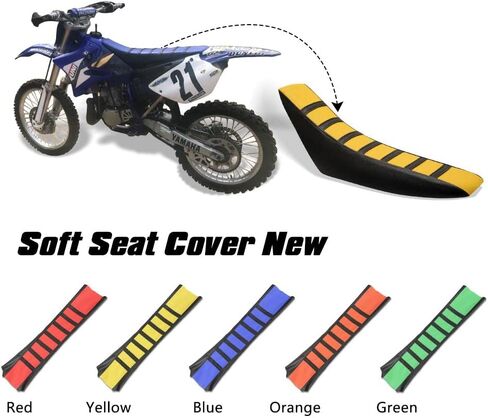 G-PLUS Dirt Bike Seat Cover, Compatible with Honda CR125R CR250R CR500R CR80R CRF100F CRF125F CRF150F Dirt Pit Bike Motocross Motorcycle Seat Soft Rubber Cushion Protector Covers (Red) in Saudi Arabia
