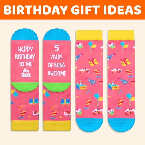 Zmart Gifts for 8 Year Old Girls Boys, 8th Birthday Gifts, Gifts for Boys Girls age 8, Crazy Silly Funny Socks for Kids, Kids Novelty Socks in Saudi Arabia
