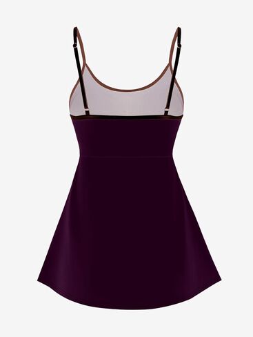 Rosegal Plus Size Women Gothic Tummy Control Modest Tankini Swimsuit Mermaid Print Boyleg Padded Tankini Swimwear in Saudi Arabia
