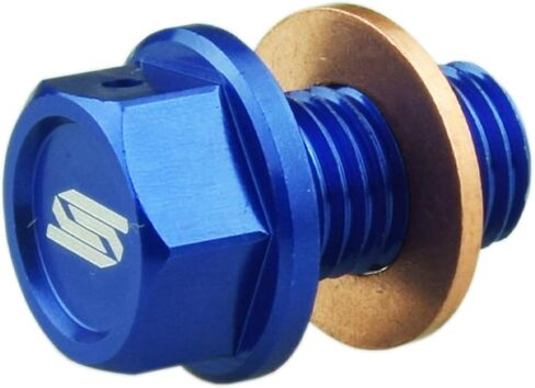 SCAR Magnetic Oil Drain Plug Bolt compatible with KTM SX SXF EXC EXCF 50 65 85 125 150 250 300 350 450 500 00-25 HUSQVARNA TC TE TX FE TC FC FX FS 501 14-25 GASGAS MC MCF EC ECF EX EXF 21-25 - Blue in Kuwait