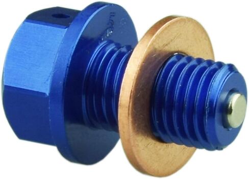 SCAR Magnetic Oil Drain Plug Bolt compatible with KTM SX SXF EXC EXCF 50 65 85 125 150 250 300 350 450 500 00-25 HUSQVARNA TC TE TX FE TC FC FX FS 501 14-25 GASGAS MC MCF EC ECF EX EXF 21-25 - Blue in Kuwait
