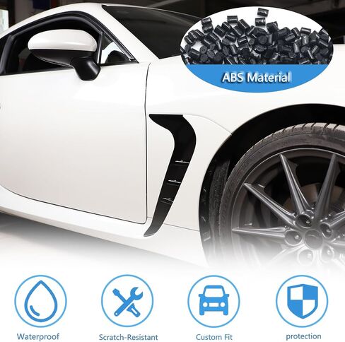 Front Fender Side Air Flow Fender Vent Cover Trim Compatible with Subaru BRZ ZD8 Toyota 86 GR86 2022 2023 2024,ABS Side Wing Air Vent Hood Intake Hole Grille Spoiler Trim Accessories (Piano Black) in Saudi Arabia