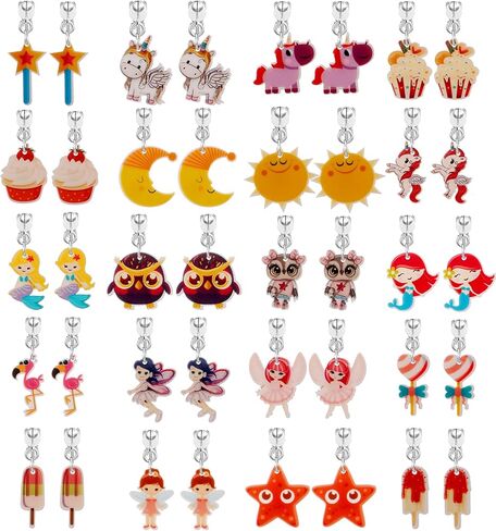 20 زوجًا من الأقراط المشبكية للفتيات من سن 10 إلى 12 - أقراط لطيفة لا تسبب الحساسية للأطفال - أقراط عيد القديس باتريك هدية عيد الميلاد للفتيات بعمر 8 سنوات in Kuwait