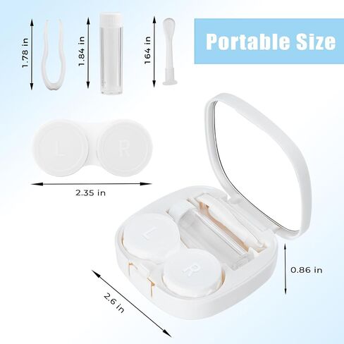G-Ahora Kitty Contact Lens Case with Mirror Portable Soak Kitty Storage Box Kitty Contact Lens Box Holder Container for Travel Carry Set (D, 1) in Saudi Arabia