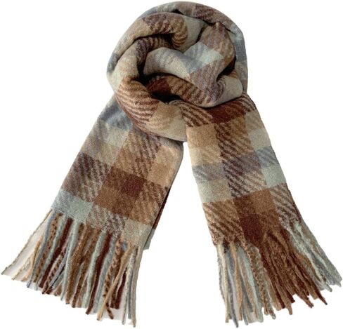 Scarf for Women Plaid Scarf Bulk Cashmere Feel Warm Soft Winter Scarves Lightweight Shawl Wraps in Saudi Arabia