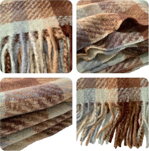 Scarf for Women Plaid Scarf Bulk Cashmere Feel Warm Soft Winter Scarves Lightweight Shawl Wraps in Saudi Arabia