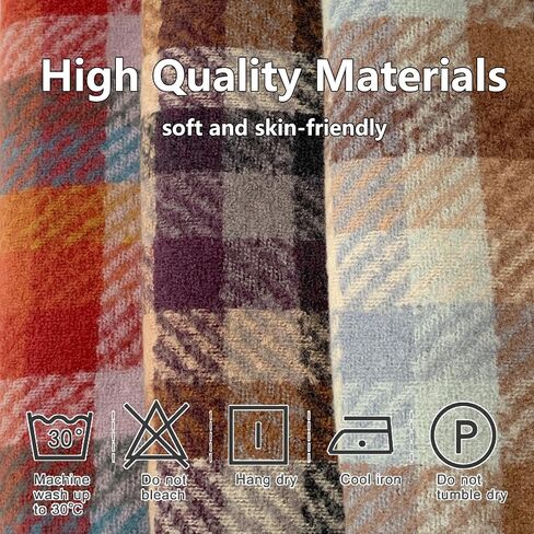 Scarf for Women Plaid Scarf Bulk Cashmere Feel Warm Soft Winter Scarves Lightweight Shawl Wraps in Saudi Arabia
