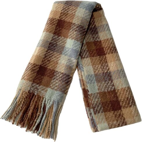 Scarf for Women Plaid Scarf Bulk Cashmere Feel Warm Soft Winter Scarves Lightweight Shawl Wraps in Saudi Arabia