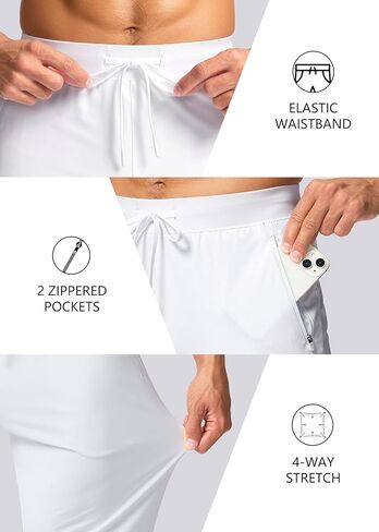 Pudolla Men's Lightweight Sweatpants with Pockets Ultra 4-Way Stretch Soft Joggers for Gym Workout Runing Athletic Pants in Kuwait