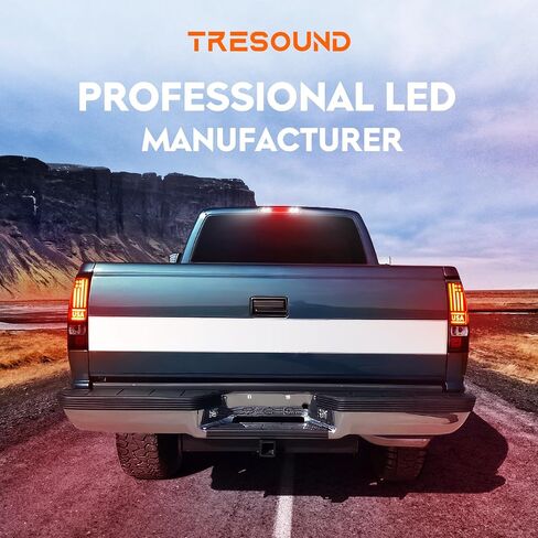 ضوء خلفي Tresound + مصباح شحن الفرامل الثالث لسيارة Chevy Silverado 1500 2500 99-02، 1500 2500 HD 01-02، GMC Sierra 1500 2500 99-03، 1500 2500 HD 01-03 ضوء خلفي LED عالي التثبيت in Saudi Arabia