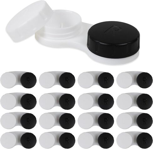 16 Pack Contact Lens Case Box, Mini Contact Lens Case, Black Bulk Box Holder Container, Contact Lens Case Set in Kuwait