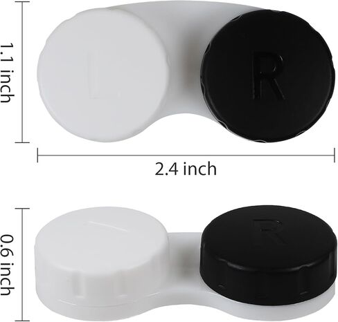 16 Pack Contact Lens Case Box, Mini Contact Lens Case, Black Bulk Box Holder Container, Contact Lens Case Set in Kuwait