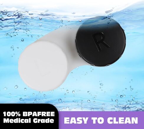 16 Pack Contact Lens Case Box, Mini Contact Lens Case, Black Bulk Box Holder Container, Contact Lens Case Set in Kuwait