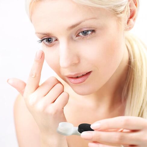 16 Pack Contact Lens Case Box, Mini Contact Lens Case, Black Bulk Box Holder Container, Contact Lens Case Set in Kuwait