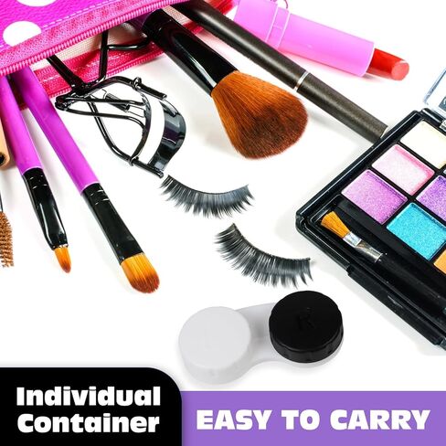 16 Pack Contact Lens Case Box, Mini Contact Lens Case, Black Bulk Box Holder Container, Contact Lens Case Set in Kuwait