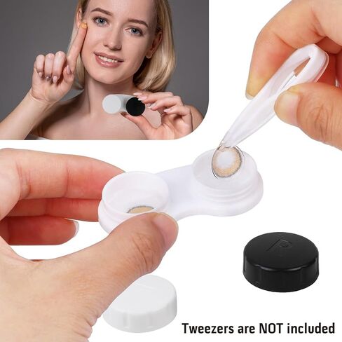 16 Pack Contact Lens Case Box, Mini Contact Lens Case, Black Bulk Box Holder Container, Contact Lens Case Set in Kuwait