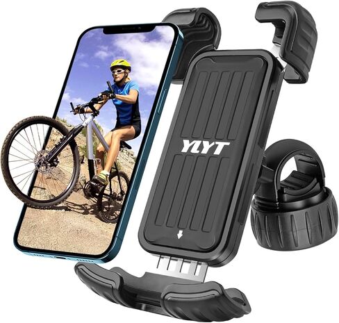 حامل هاتف للدراجة A3، حامل هاتف للدراجة النارية، حامل هاتف لدراجة الطريق، مشبك للهاتف الخلوي بمقود الدراجة لهواتف iPhone 14 Plus/Pro Max، 13 Pro Max، Galaxy S22 والهواتف الذكية 4.7 بوصة - 6.8 بوصة (أسود) in Kuwait