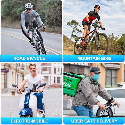 حامل هاتف للدراجة A3، حامل هاتف للدراجة النارية، حامل هاتف لدراجة الطريق، مشبك للهاتف الخلوي بمقود الدراجة لهواتف iPhone 14 Plus/Pro Max، 13 Pro Max، Galaxy S22 والهواتف الذكية 4.7 بوصة - 6.8 بوصة (أسود) in Kuwait